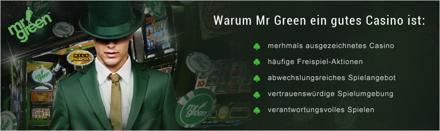 Alle Vorteile des Mr Green Casinos im Überblick